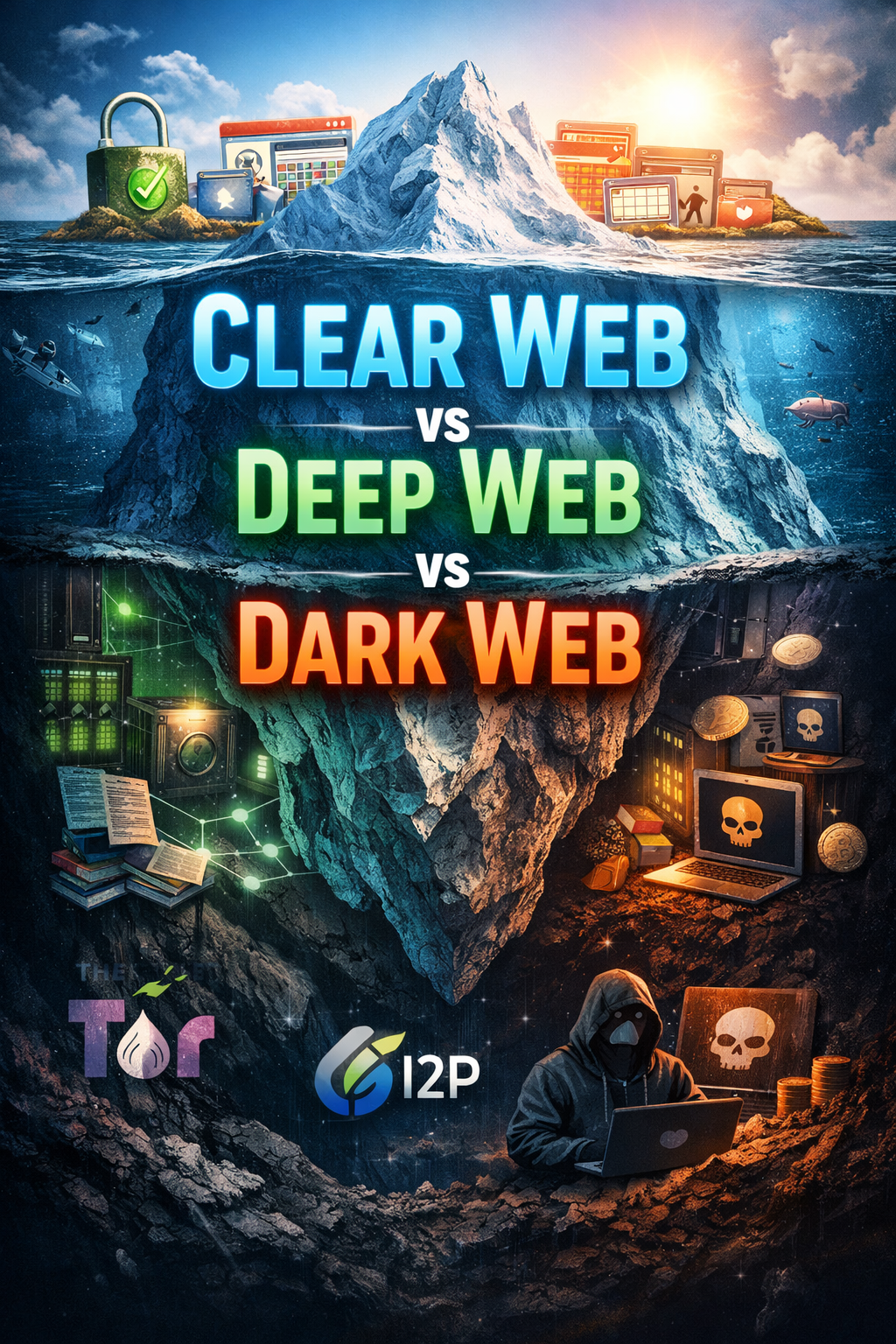 🌐 Clear Web vs Deep Web vs Dark Web: What’s the Real Difference?